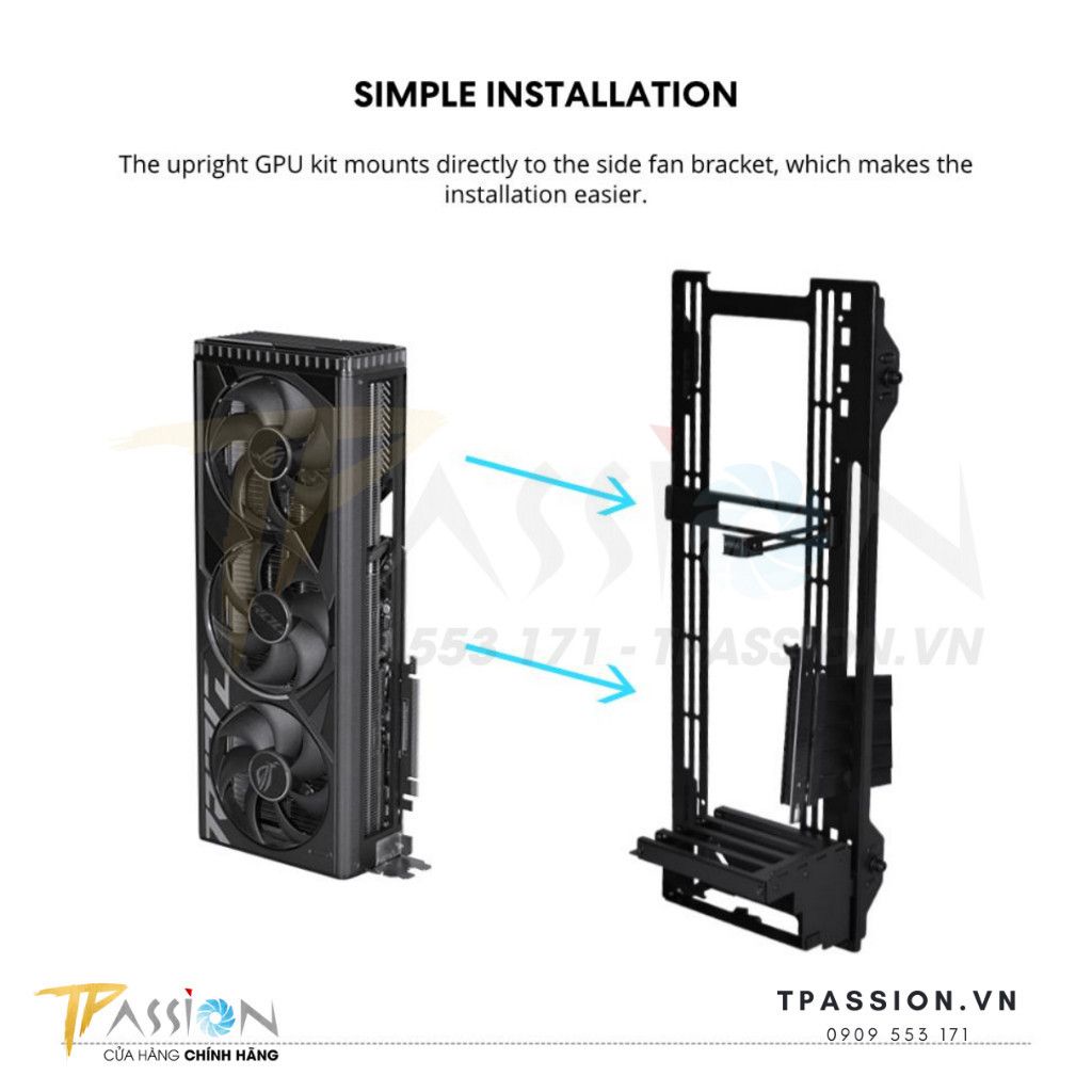 Khung dựng dọc VGA GPU Lian Li O11D EVO XL Upright GPU Bracket - Chính hãng, O11 Dynamic EVO XL card màn hình