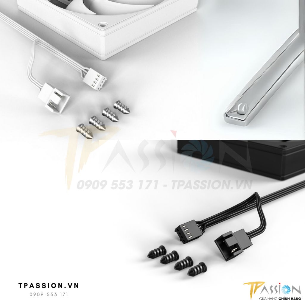 Quạt fan case 12cm ID-COOLING AF-125-K / AF-125-W (Tốc độ 2000RPM/ PWM PST)