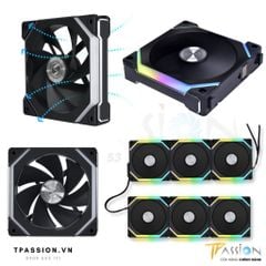 Quạt tản nhiệt LIAN LI UNI FAN SL120 V2 REVERSE BLADE - LED ARGB 5V - Chính hãng, Fan case 12cm hút, ghép nối không dây
