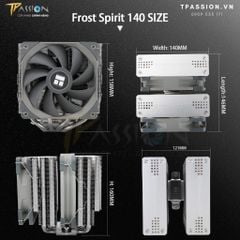 Tản nhiệt khí Thermalright Dual-Tower Frost Spirit 140 AGHP Gen 3 – FS140 Chính hãng, CPU Cooler, tản tháp 2 fan PWM