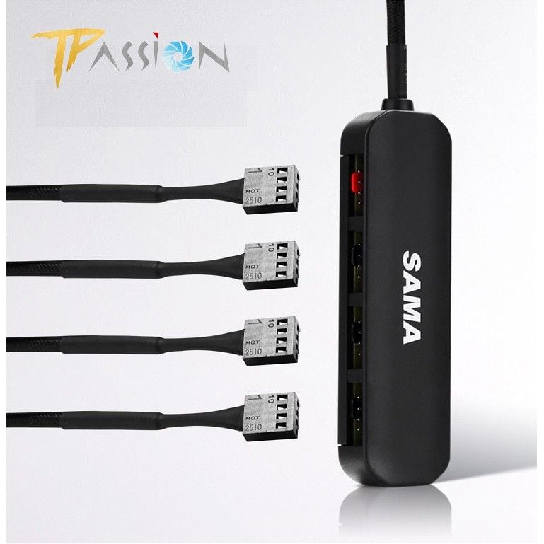 Fan hub PWM 1 ra 4 cổng Sama SH100