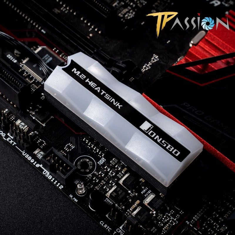 Tản nhiệt SSD M2 Jonsbo LED RGB tự động (hiệu ứng Rainbow không cần cổng RGB)