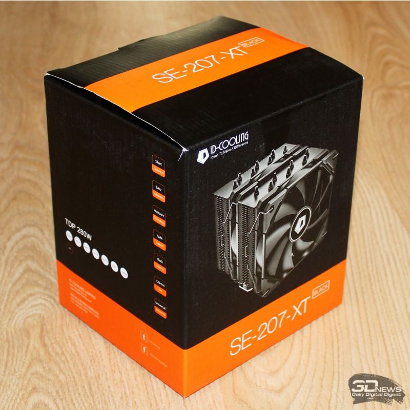 Tản nhiệt khí CPU ID-Cooling SE-207-XT BLACK | ADVANCED - Chính hãng BH 24 tháng, SE 207 XT tháp đôi 2 quạt, 7 ống đồng