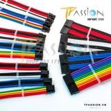 Dây Nguồn Bọc Lưới Nối Dài TEUCER SLEEVED EXTENSION CABLE - COLORFUL MOD