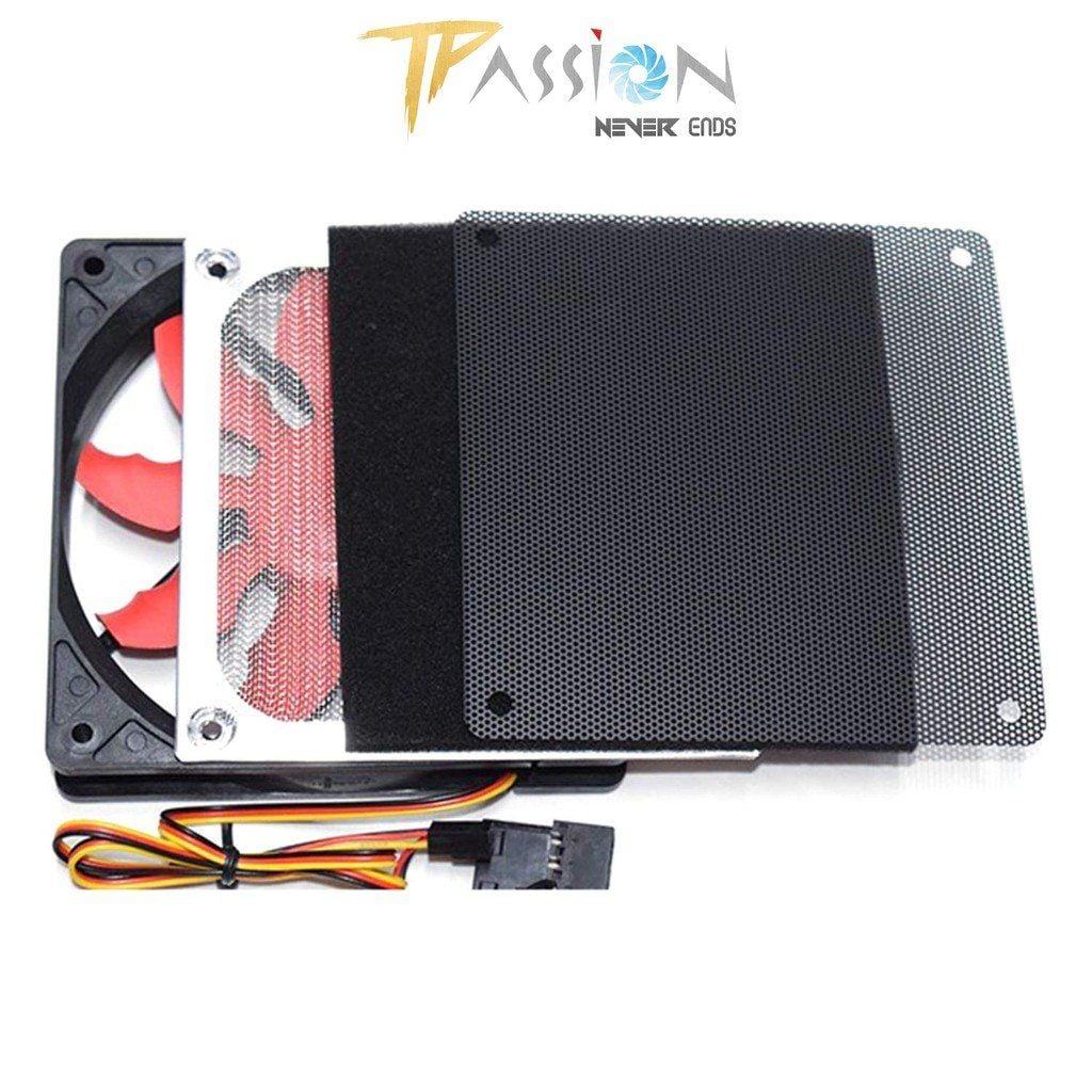 Tấm lưới chắn, lọc bụi quạt Fan Case kích thước 8cm, 9cm, 12cm, 14cm chất liệu PVC