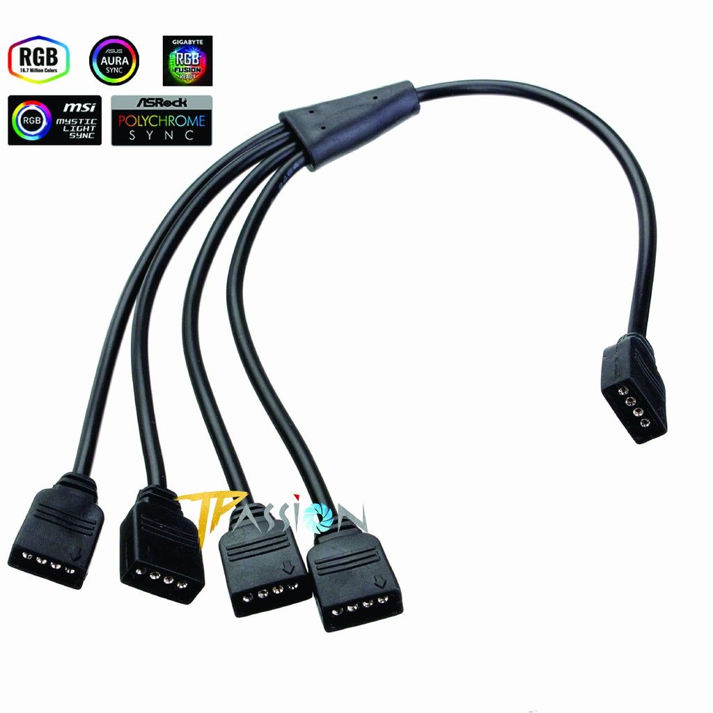 Dây chia, Hub chia cổng LED RGB 12V 4PIN ra nhiều cổng (tặng kèm ghim nối)