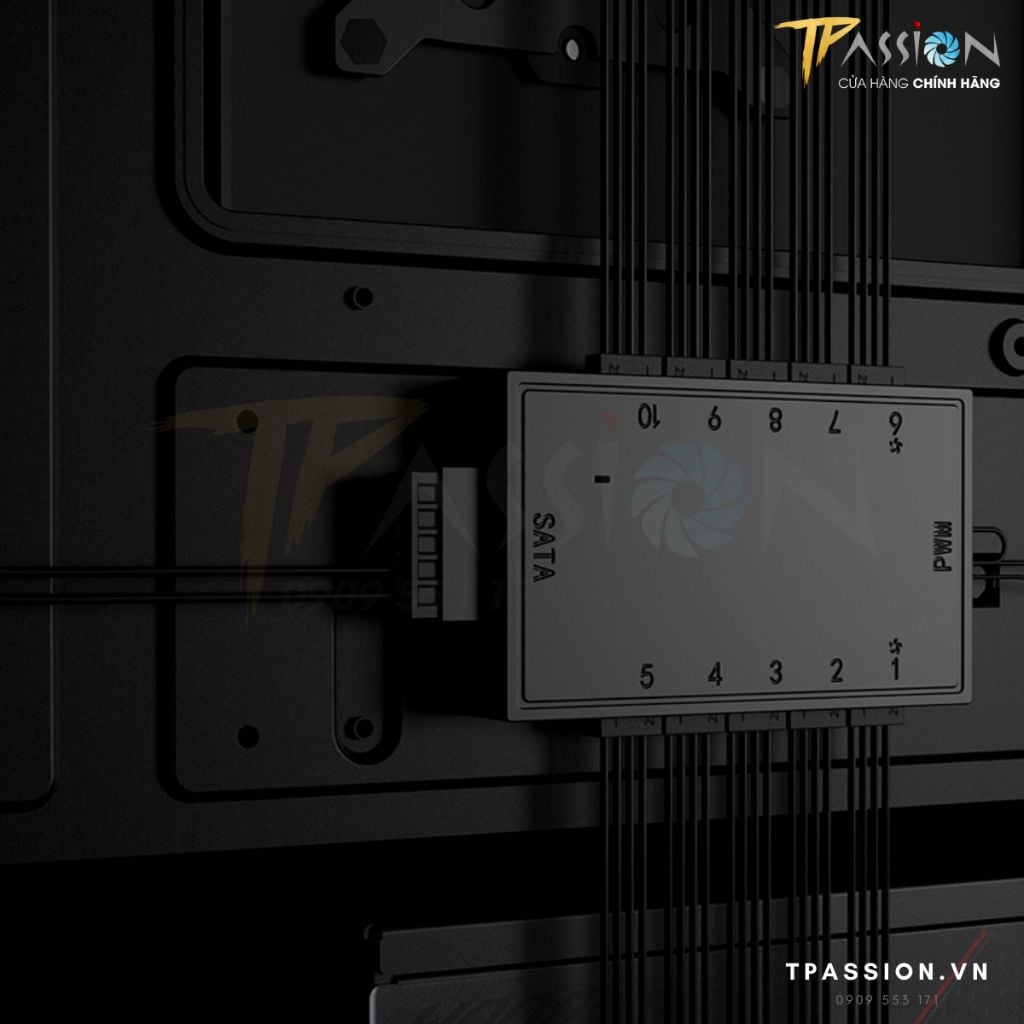 Bộ hub chia nguồn quạt ID-Cooling FH-10 PWM - Chính hãng, 10 cổng 4pin PWM, 3pin 4pin Fan case