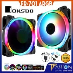 Quạt Fan Case 12cm JONSBO FR-701 HALO ARGB 5V | LED viền | Full LED Reverse