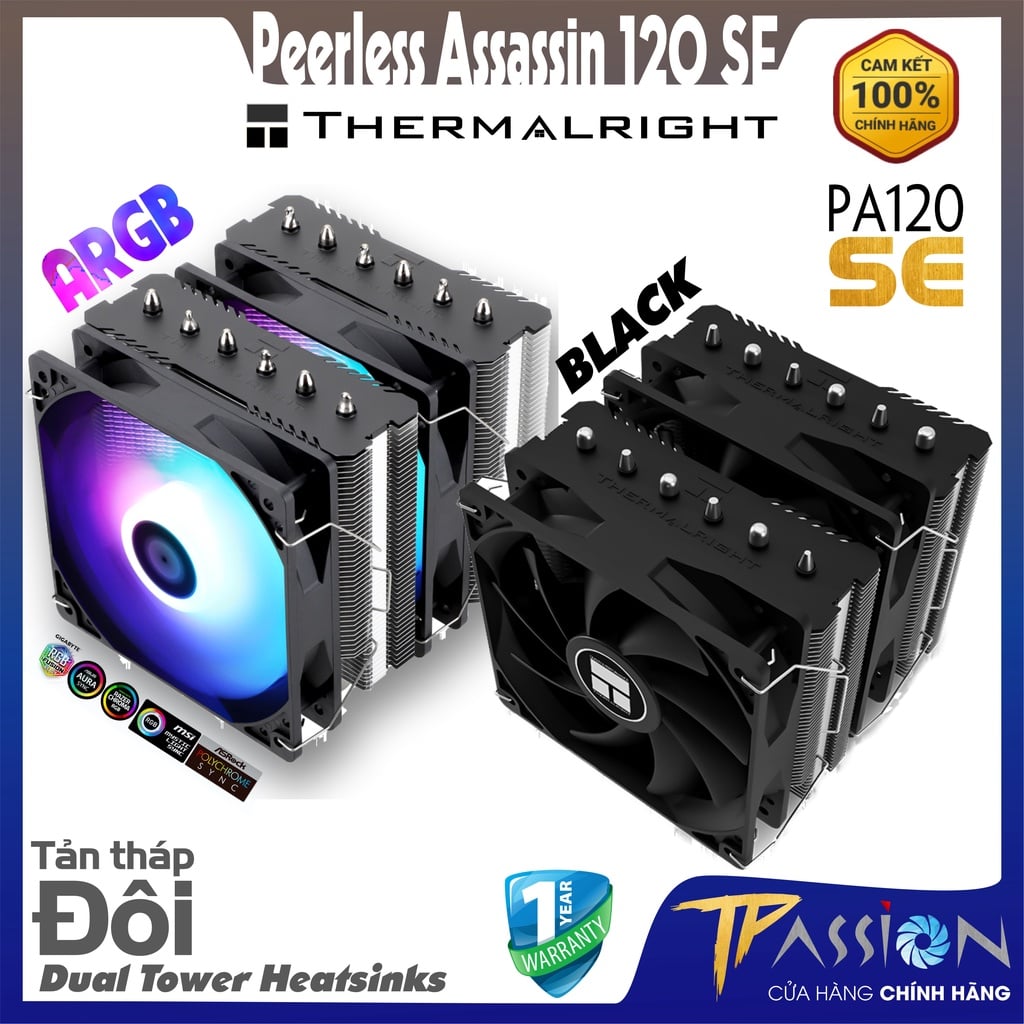 Tản nhiệt khí CPU ThermalRight Peerless Assassin 120 SE | PA120 SE ARG