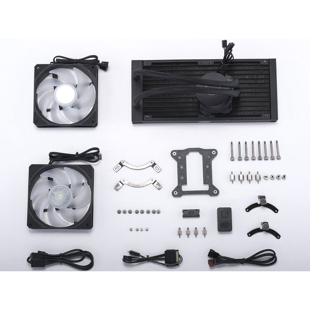 Tản nhiệt nước AIO CPU CoolerMaster MasterLiquid ML240L V2 ARGB | WHITE Trắng - Chính hãng, LED ARGB 5v sync Main/Hub