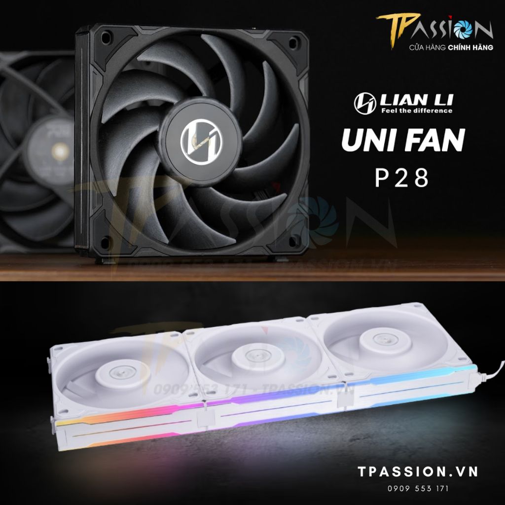 Quạt tản nhiệt LIAN LI UNI FAN P28 Black | White