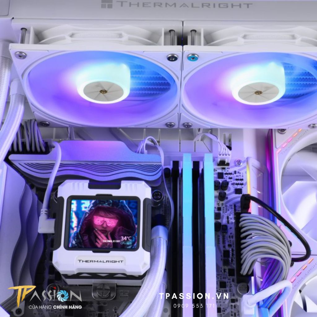 Tản nhiệt nước CPU AIO THERMALRIGHT FROZEN WARFRAME LCD 360 | BLACK WHITE