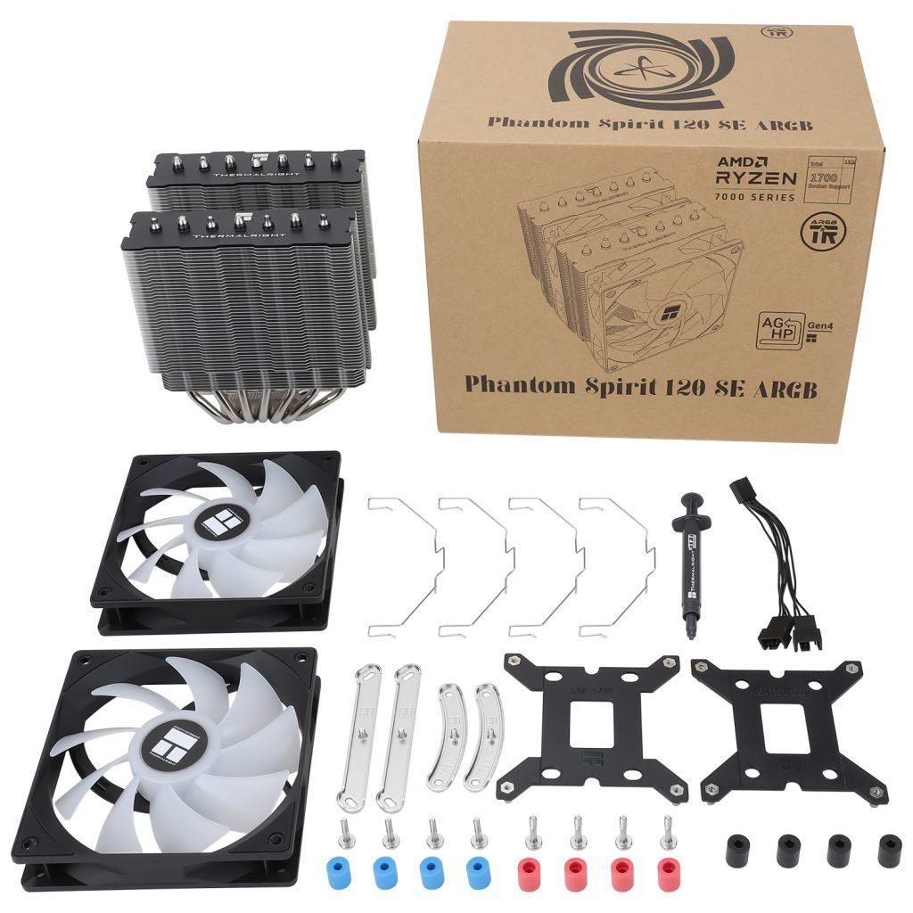 Tản nhiệt khí CPU Thermalright Phantom Spirit 120 SE AGHP Gen 4 BLACK | LED ARGB | PS120 SE