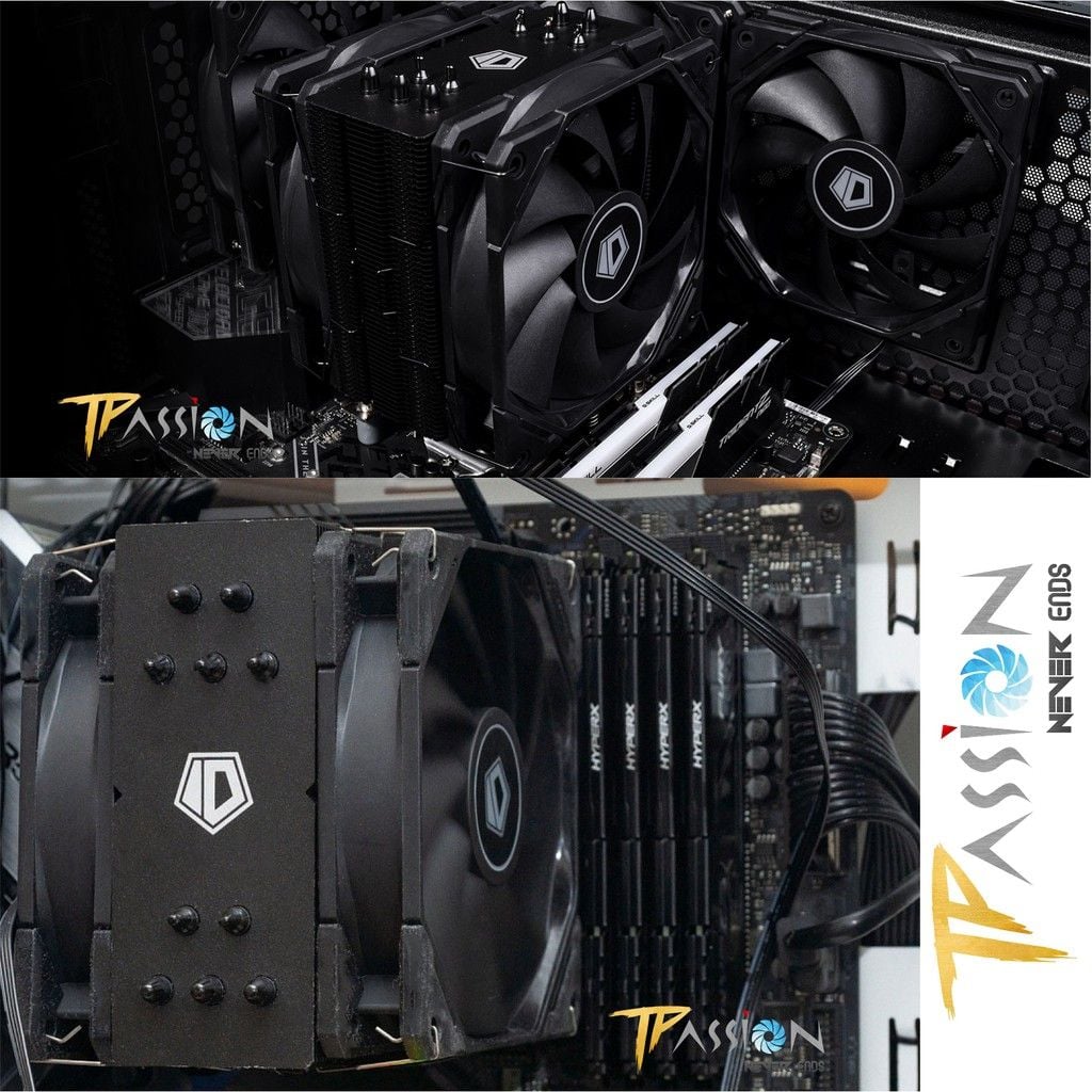 Tản nhiệt khí CPU ID-Cooling SE-225-XT BLACK V2 - 2 Fan PWM, 5 ống đồng