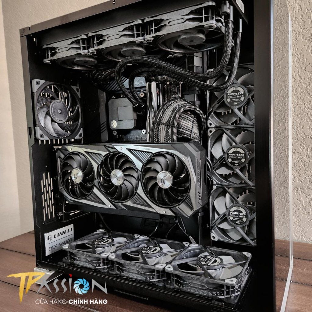 Quạt fan case 12CM PHANTEKS T30 - 120 3000RPM PWM - Chính hãng, Quạt tản nhiệt 4 Pin điều tốc, quay êm