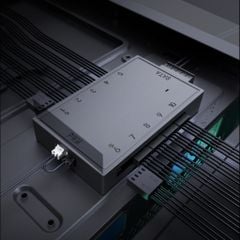 Bộ hub chia nguồn quạt ID-Cooling FH-10 PWM - Chính hãng, 10 cổng 4pin PWM, 3pin 4pin Fan case