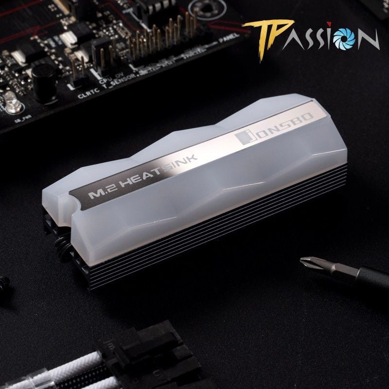 Tản nhiệt SSD M2 Jonsbo LED RGB tự động (hiệu ứng Rainbow không cần cổng RGB)