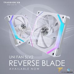 Quạt tản nhiệt LIAN LI UNI FAN SL120 V2 REVERSE BLADE - LED ARGB 5V - Chính hãng, Fan case 12cm hút, ghép nối không dây