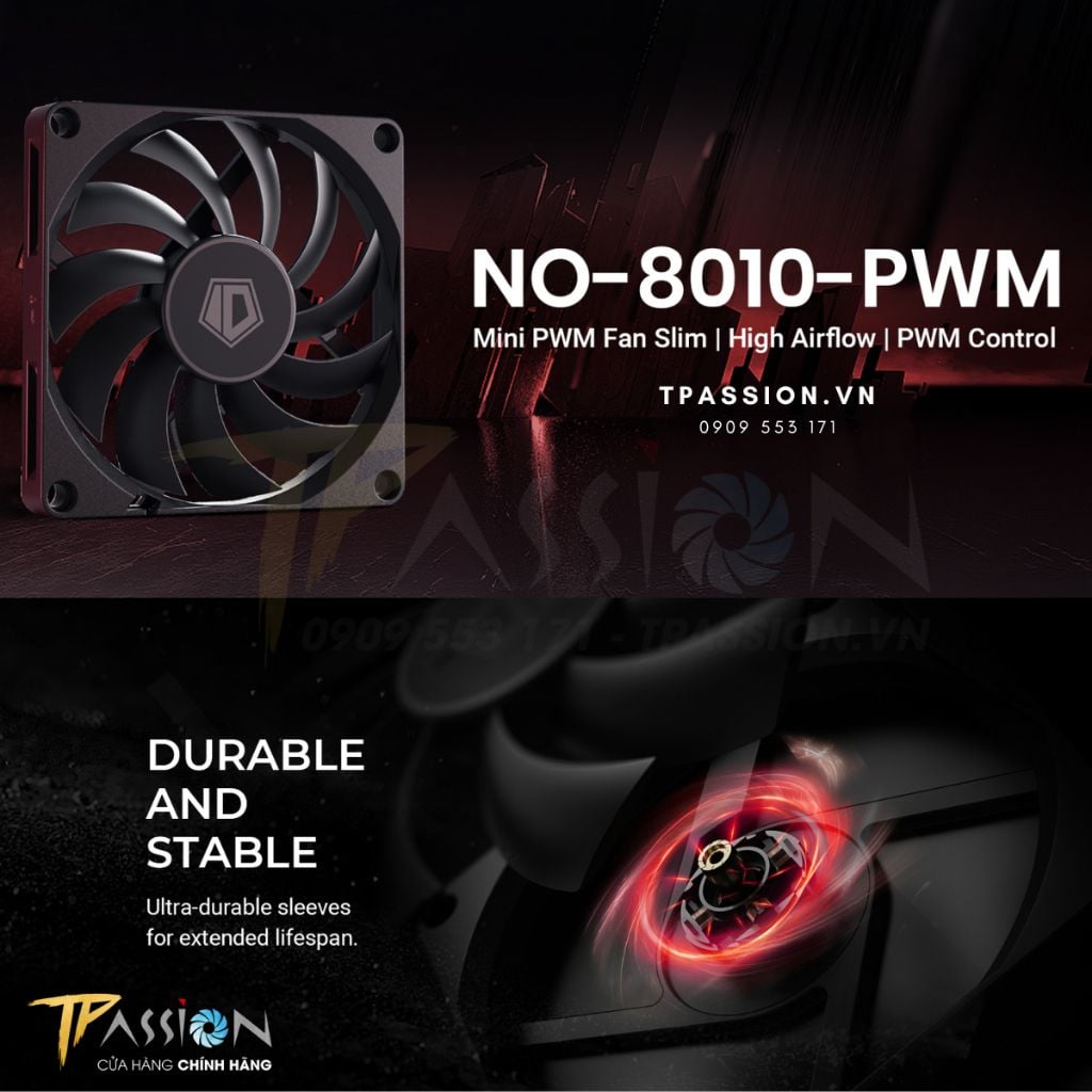 Quạt tản nhiệt fancase 8cm ID-Cooling NO - 8010