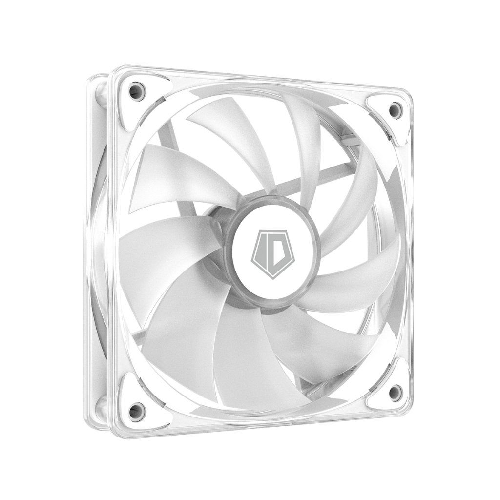 Quạt Fan Case 12cm ID-Cooling Crystal 120 White CT-12025 LED ARGB  - Chính hãng, tản nhiệt trong suốt, PWM 5V Rainbow