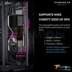 Khung dựng dọc VGA GPU Lian Li O11D EVO XL Upright GPU Bracket - Chính hãng, O11 Dynamic EVO XL card màn hình