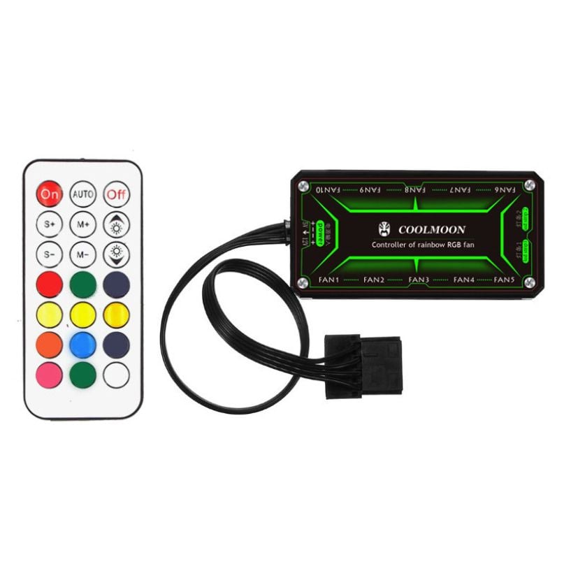 Bộ Hub Coolmoon đồng bộ Mainboard, Sync Mainboard,Nháy Đèn Theo Nhạc Cập Nhập Liên Tục Bản Mới