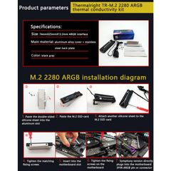 Tản nhiệt ổ cứng SSD Thermalright M2 2280 ARGB