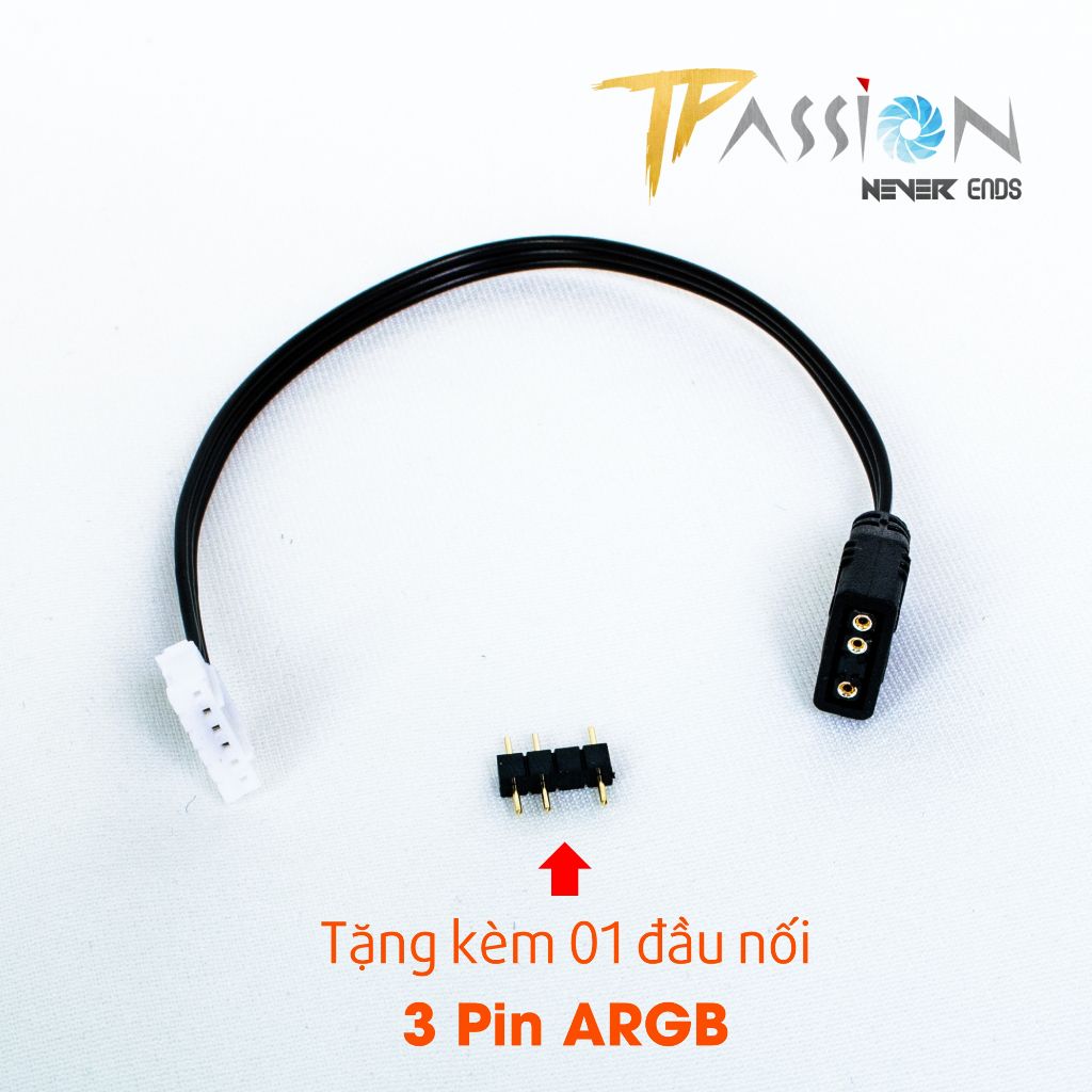 Dây chuyển cổng 4 Pin | 6 Pin Hub Coolmoon ra cổng LED 5v 3 Pin ARGB - Đồng bộ LED 5v vào hub Coolmoon, 4 pin khuyết