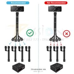 Dây Nguồn Bọc Lưới Nối Dài VGA PCIe 5.0 TEUCER - GPU RTX 3090ti/4090/4080/4070, 12 + 4 pin 12VHPWR 600W, chuẩn 16AWG