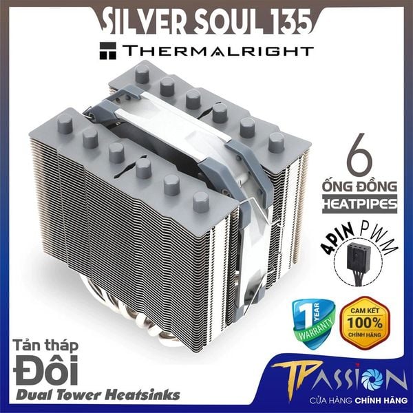Tản nhiệt khí CPU ThermalRight Silver Soul 135 (SS135) 6 ống đồng