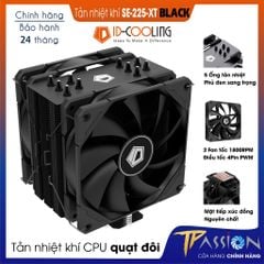 Tản nhiệt khí CPU ID-Cooling SE-225-XT BLACK V2 - 2 Fan PWM, 5 ống đồng