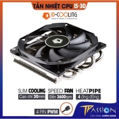 Quạt tản nhiệt CPU ID-Cooling IS-30 - Nhỏ gọn 30mm, fan 3600rpm, dùng cho Mini-ITX, socket LGA1700, hiệu năng tốt