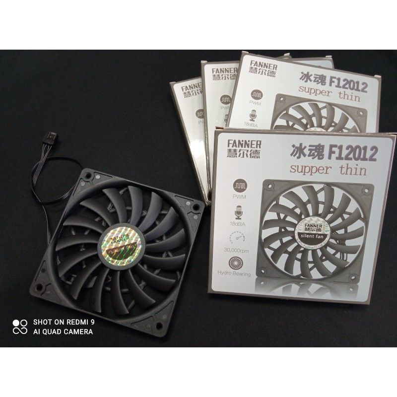 Quạt fan case 12cm FANNER F12012 Super Slim Fan mỏng 12mm