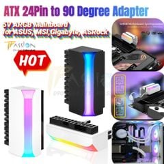 Cầu chuyển đảo góc / bẻ góc 90 độ cho dây nguồn 24 pin AX-05 V2 LED ARGB 5V 3pin đồng bộ mainboard - Chính hãng