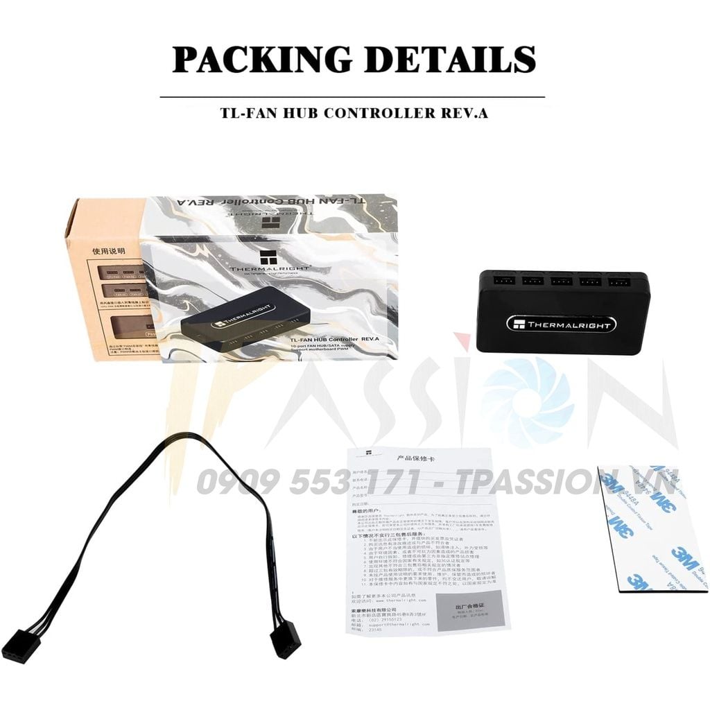 Bộ hub chia nguồn quạt ThermalRight TL-FAN HUB Controller Rev.A