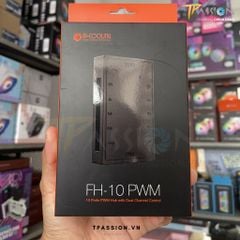 Bộ hub chia nguồn quạt ID-Cooling FH-10 PWM - Chính hãng, 10 cổng 4pin PWM, 3pin 4pin Fan case