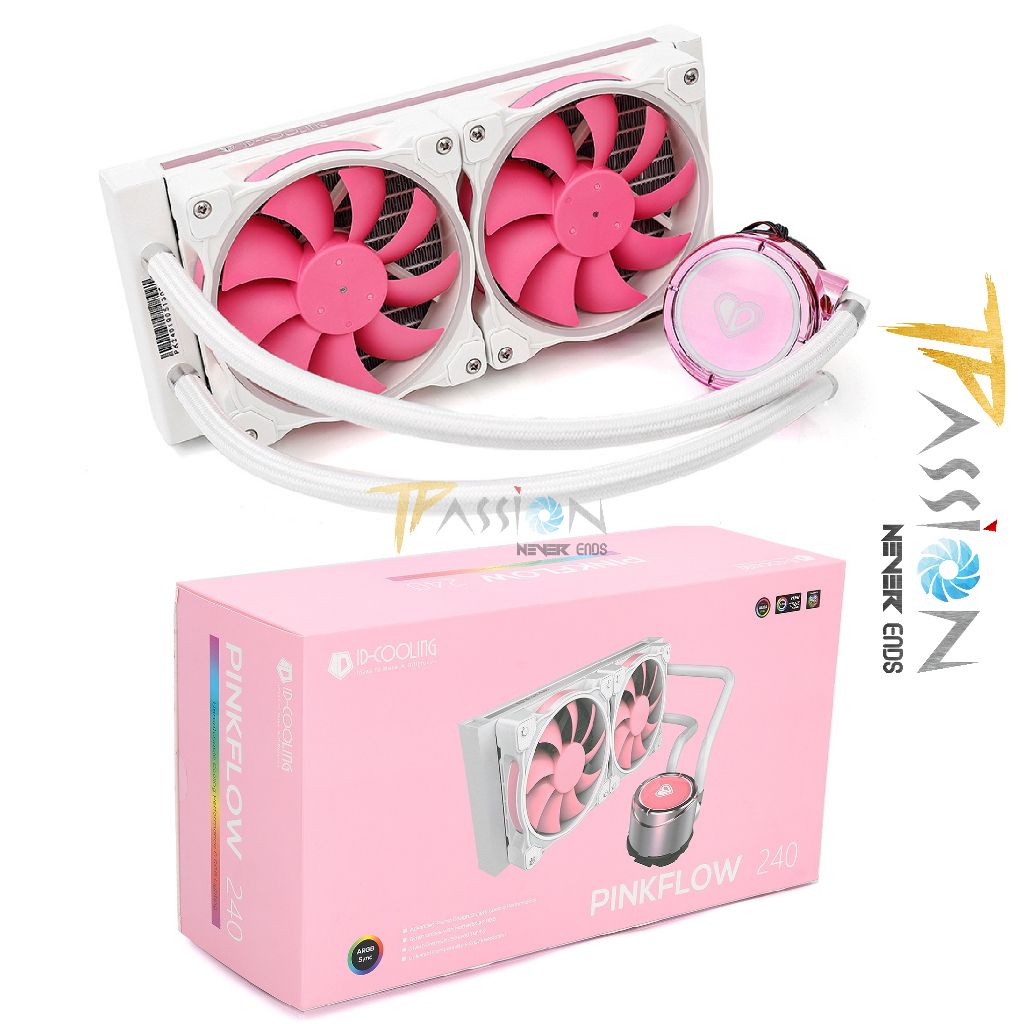 Tản nhiệt nước CPU AIO ID-COOLING PINKFLOW 240 DIAMOND EDITION MÀU HỒNG - Chính hãng, LED ARGB 5V,FAN PWM