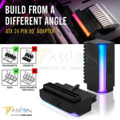 Cầu chuyển đảo góc / bẻ góc 90 độ cho dây nguồn 24 pin AX-05 V2 LED ARGB 5V 3pin đồng bộ mainboard - Chính hãng