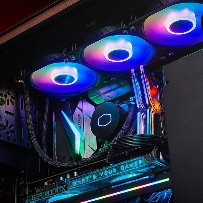 Tản nhiệt nước AIO CPU CoolerMaster MasterLiquid ML240L V2 ARGB | WHITE Trắng - Chính hãng, LED ARGB 5v sync Main/Hub