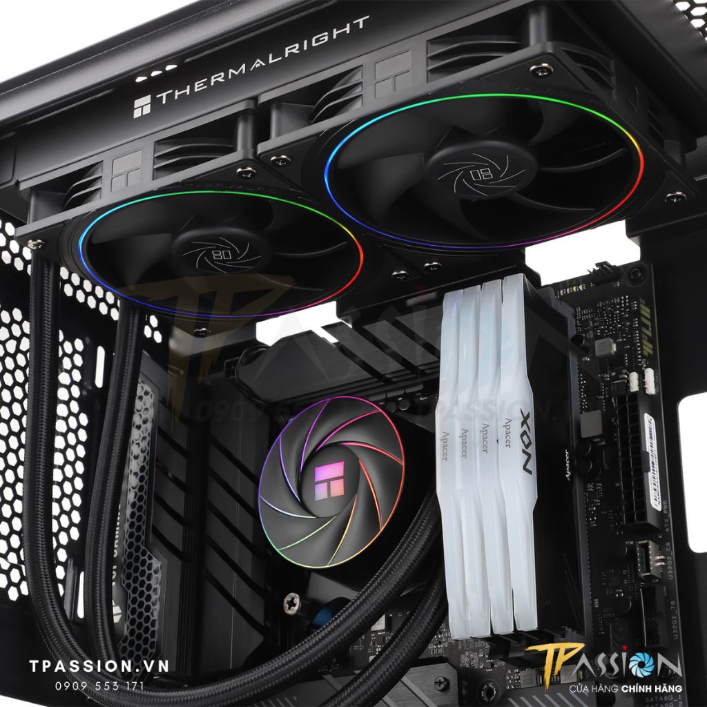 Bộ 3 quạt fan case Thermalright TL S12 / TL S12W / TL S12W S LED ARGB -Tản nhiệt 12cm Pa 120, aqua elite, sync main hub