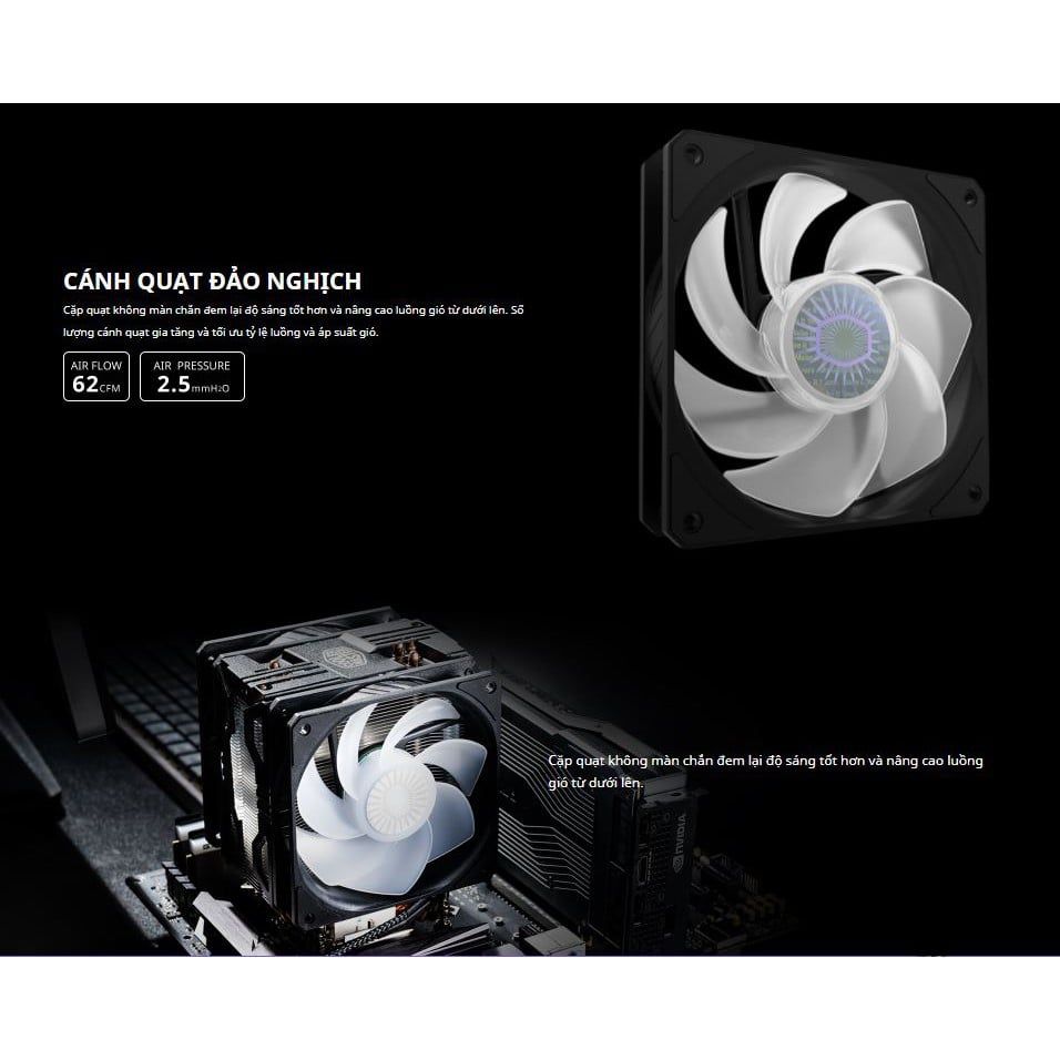 Quạt Fan Case Cooler Master SICKLEFLOW 120 ARGB Reverse Edition