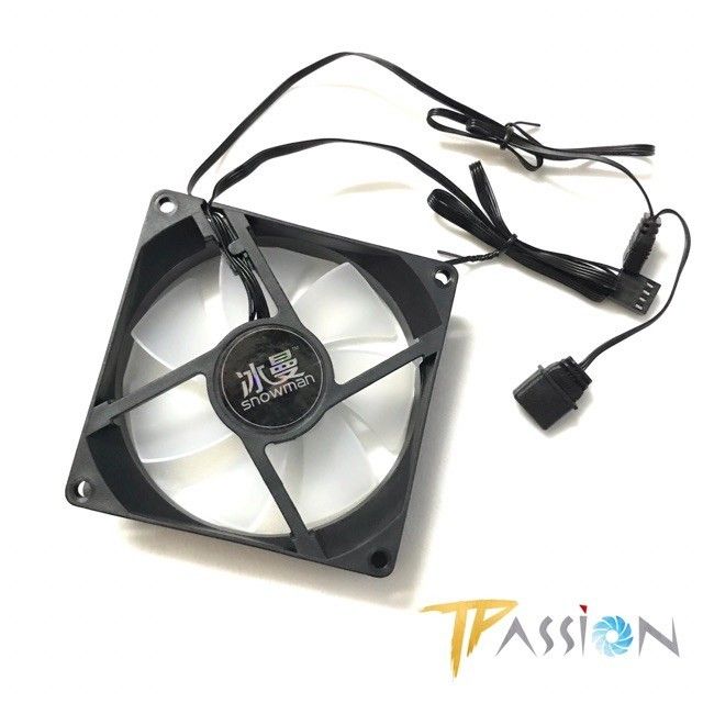 Quạt tản nhiệt Fan case 9cm Cooler Snowman 9025 ARGB - Tốc cao 2000rpm, 4Pin điều tốc PWM, quay êm, hiệu ứng LED Rainbow