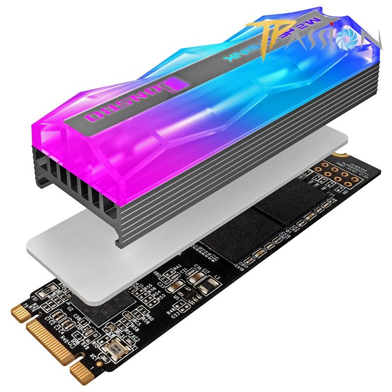 Tản nhiệt SSD M2 Jonsbo LED RGB tự động (hiệu ứng Rainbow không cần cổng RGB)