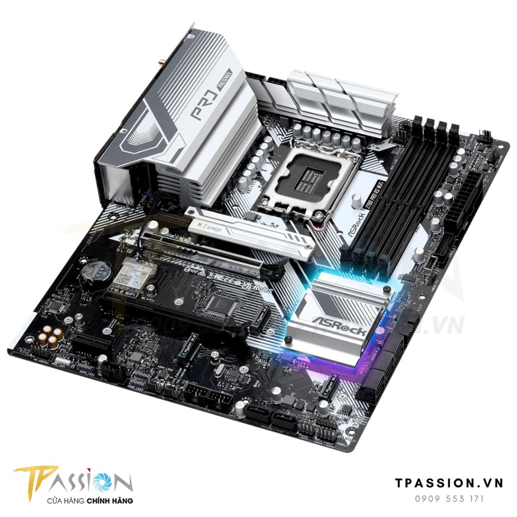 Bo mạch chủ ASROCK Z790 PRO RS D5 WIFI DDR5 PCIe 5.0 - Chính hãng (Mainboard  WIFI 6E / LGA1700 / ATX / 4XDDR5 )