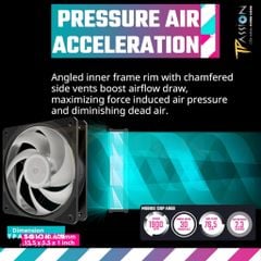 Quạt Fan Case 14cm Cooler Master MOBIUS 140P ARGB - Chính hãng, tản nhiệt tốc 1900RPM, PWM, LED 5V Rainbow Sync