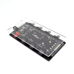 Bộ chuyển đổi LED 5V ARGB 12V RGB kết hợp 4Pin PWM 8 cổng – Fan Hub Converter 12V RGB về 5V ARGB PWM tích hợp