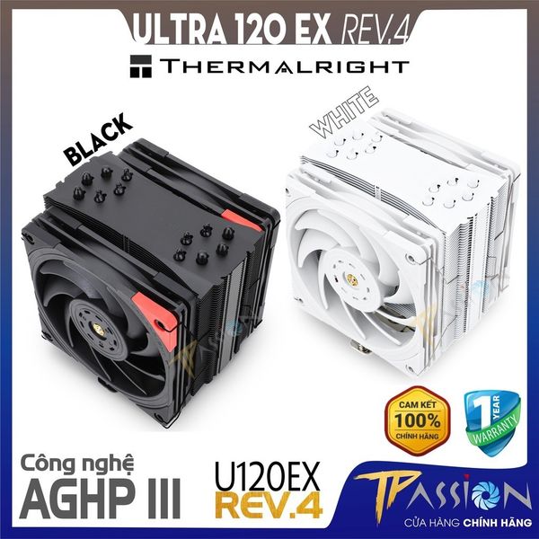 Tản nhiệt khí CPU ThermalRight Ultra-120 Extreme Rev.4 BLACK | WHITE (Ultra120EX REV.4) - Chính hãng, U120EX