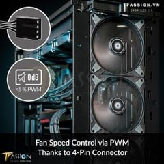 Quạt tản nhiệt Fan Case 14cm Arctic P14 Max Black / White - Chính hãng, tốc độ 2800 RPM, 140mm, điều tốc 4 Pin PWM