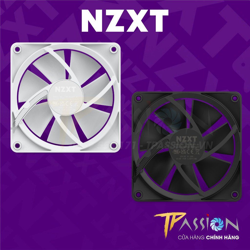 Quạt Tản Nhiệt Fan case NZXT F120 | F140 RGB DUO | BLACK | WHITE AER RGB 2 120mm 140mm - Chính hãng, digital LED Rainbow