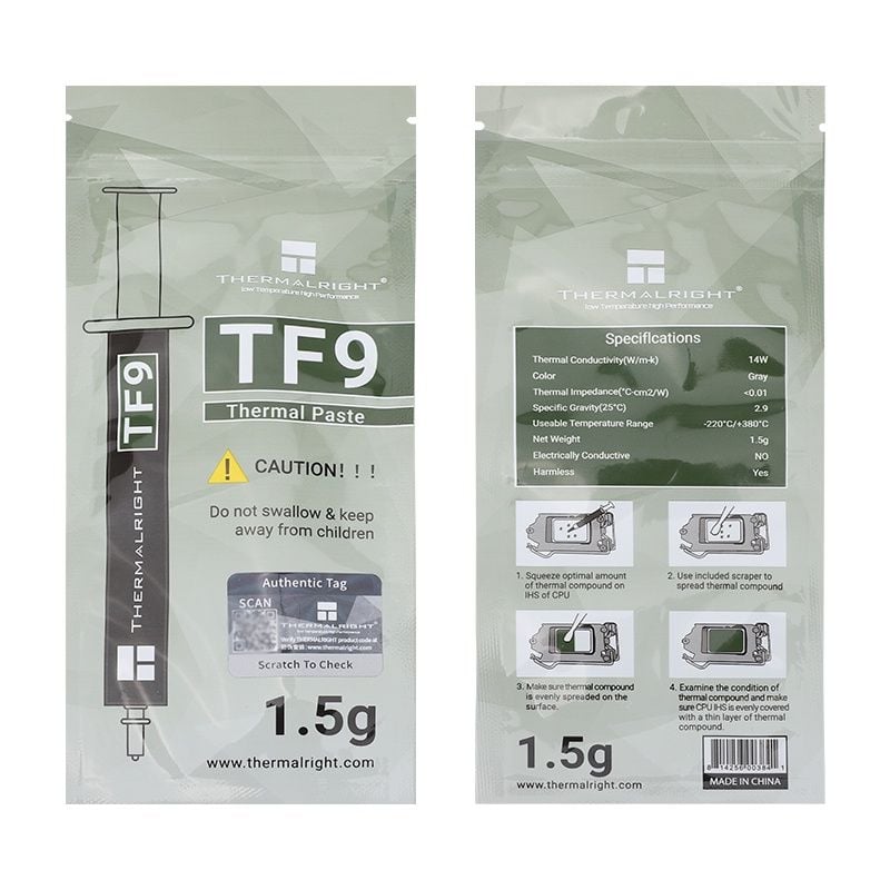 Keo Tản Nhiệt Thermalright TF9 1.5g | 2.9g
